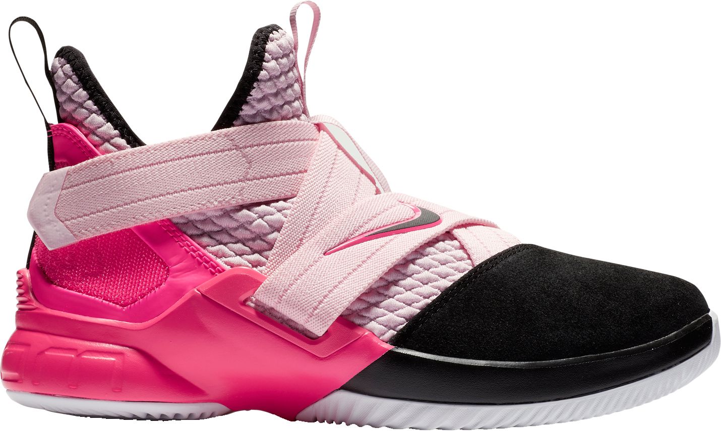 pink and black basketball shoes