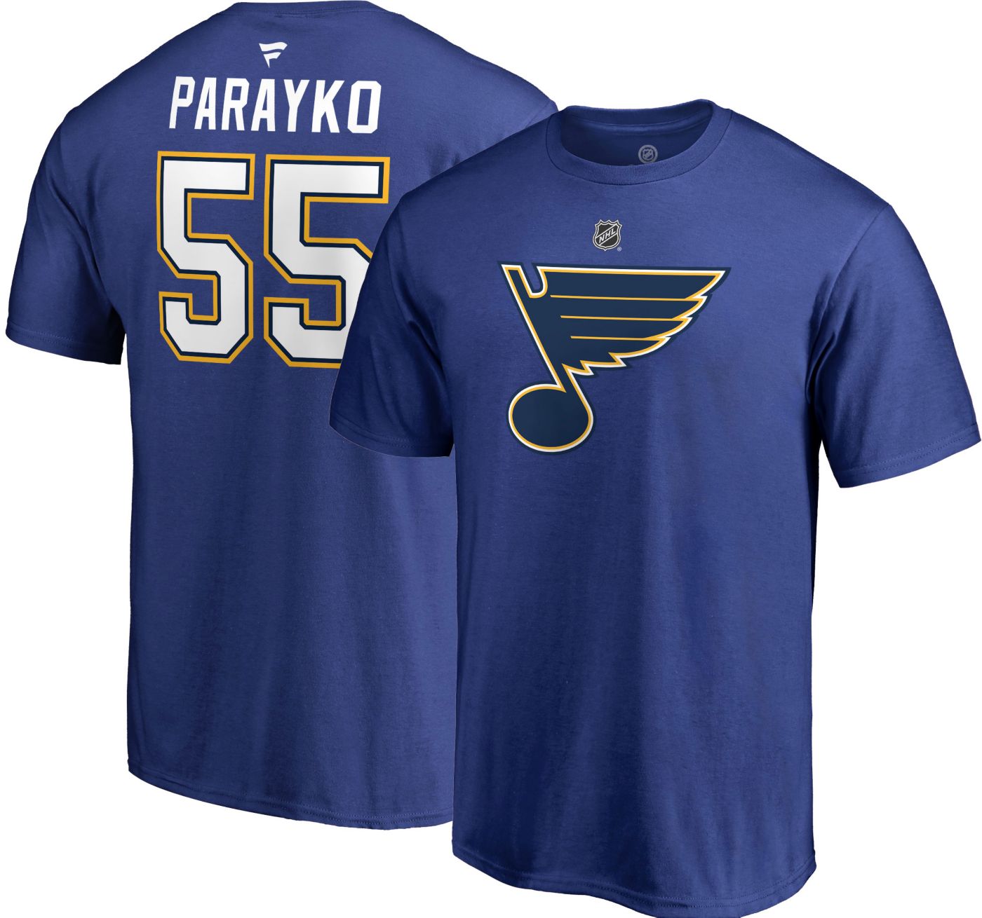 NHL Men's St. Louis Blues Colton Parayko #55 Royal Player T-Shirt ...