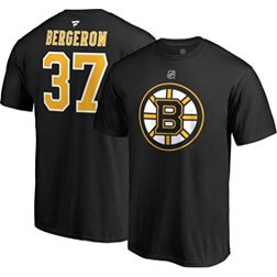 NHL Men's Boston Bruins Patrice Bergeron #37 Black Player T-Shirt