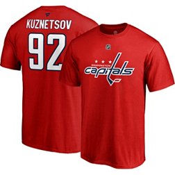 NHL Men's Washington Capitals Evgeny Kuznetsov #92 Red Player T-Shirt