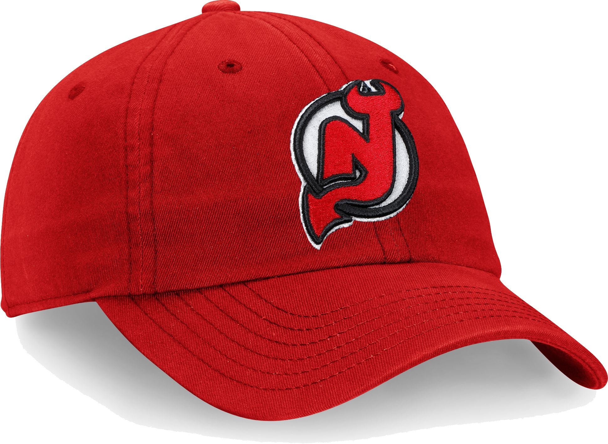 Men's Fanatics Branded Red New Jersey Devils Core Primary Logo Fitted Hat