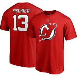 NHL Men's New Jersey Devils Nico Hischier #13 Red Player T-Shirt