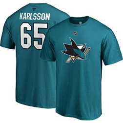 NHL Men's San Jose Sharks Erik Karlsson #65 Teal Player T-Shirt