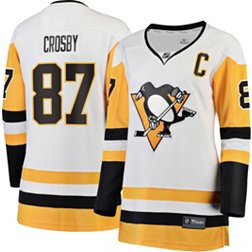 Men's Fanatics Branded Sidney Crosby White Pittsburgh Penguins Captain Away Premier Breakaway Player Jersey