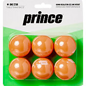 Prince One-Star Team Colored Table Tennis Balls 6 Pack