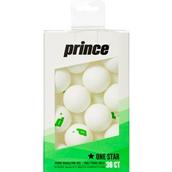 Prince One-Star White Table Tennis Balls 36 Pack