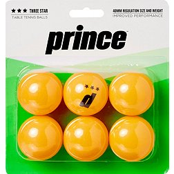 Prince Three-Star Orange Table Tennis Balls 6 Pack