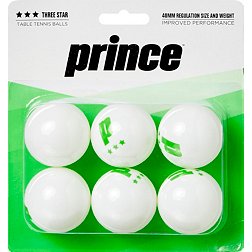 Prince Three-Star White Table Tennis Balls 6 Pack