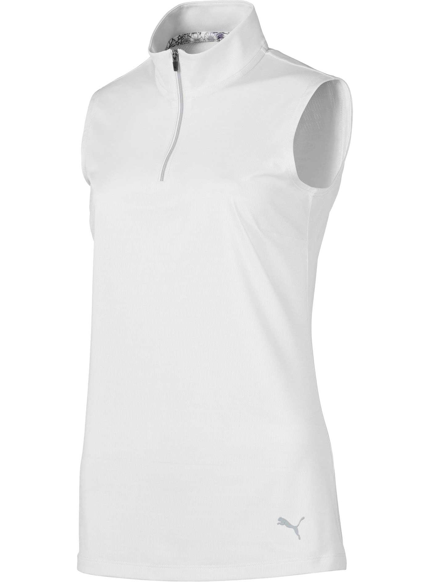 Download PUMA Women's ¼-Zip Mock Sleeveless Golf Polo | DICK'S ...