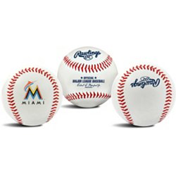 Miami Marlins Logo Type w/ Marlin & baseball MLB Baseball Die-Cut MAGNET