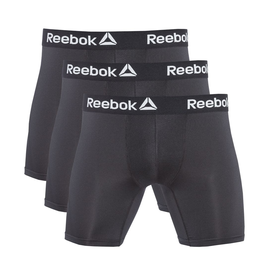 Reebok Men's Performance 6'' Boxer Briefs - 3 Pack Reebok Men's Performance 6'' Boxer Briefs - 3 Pack