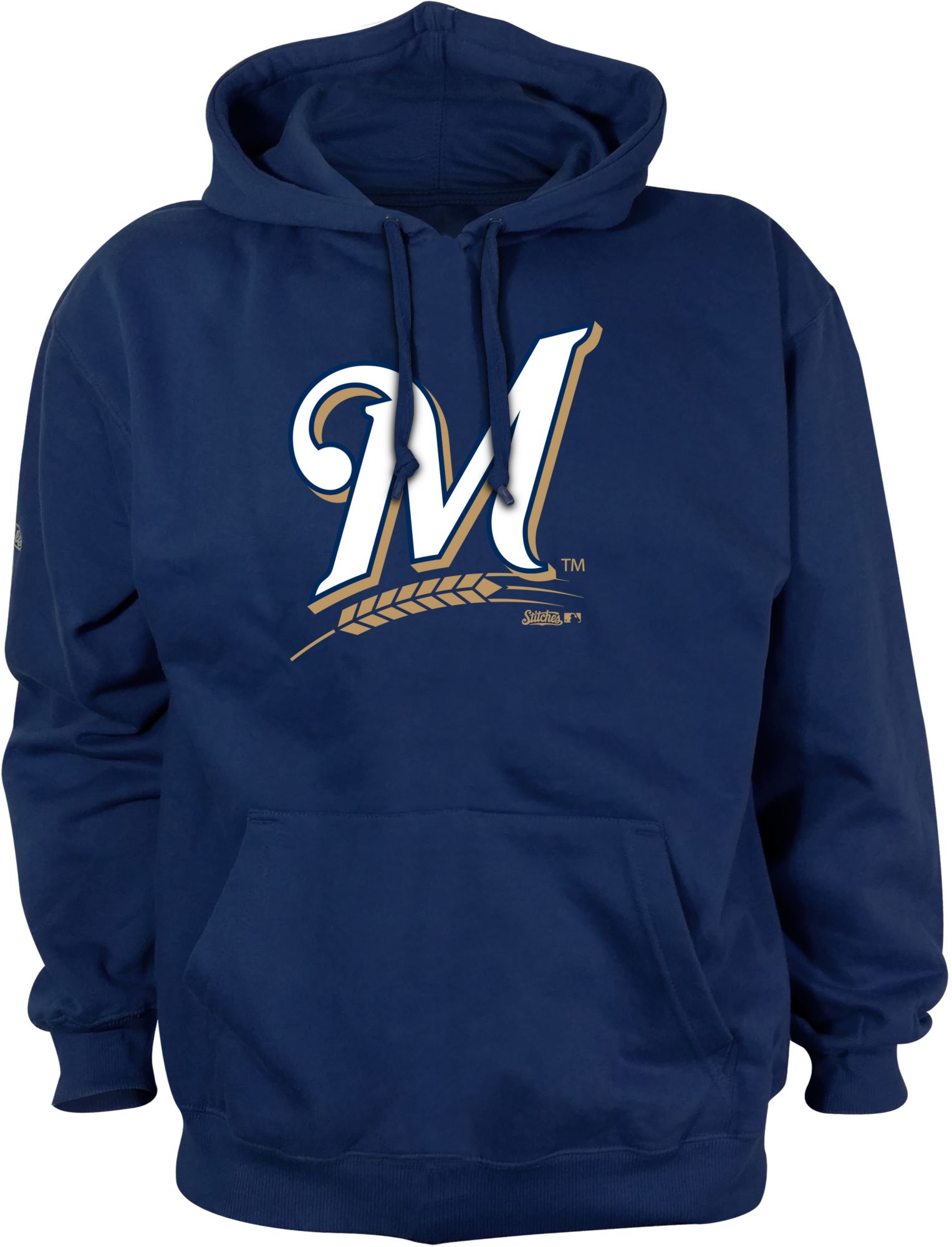 Stitches Men's Milwaukee Brewers Pullover Hoodie