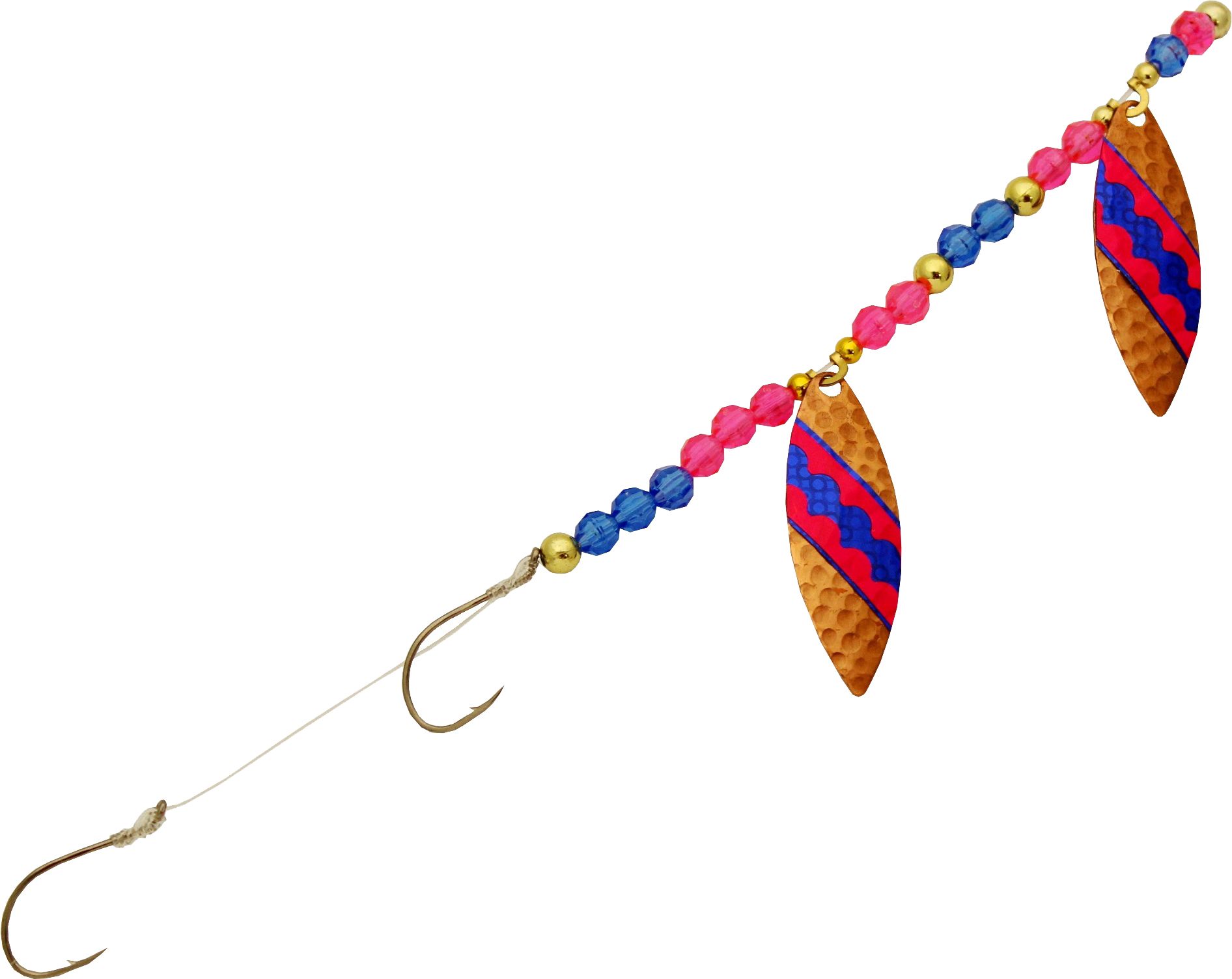 Three D Worm Harness #4 Tandem Willow Leaf Blades