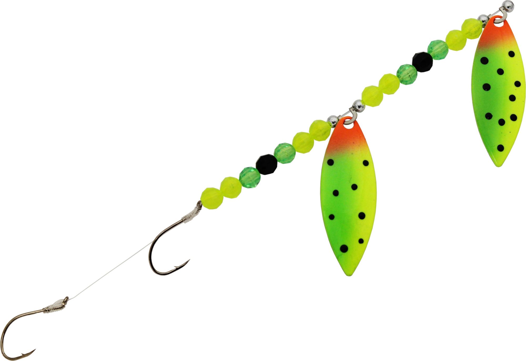 Three D Worm Harness #4 Tandem Willow Leaf Blades