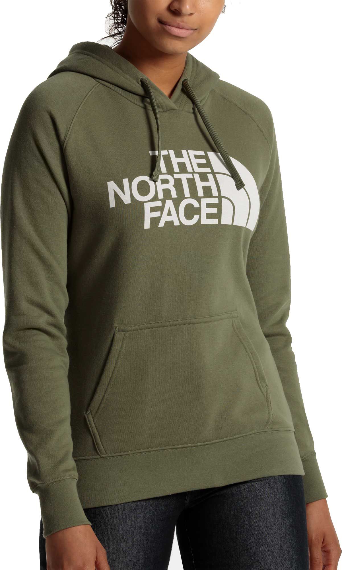 army green north face hoodie