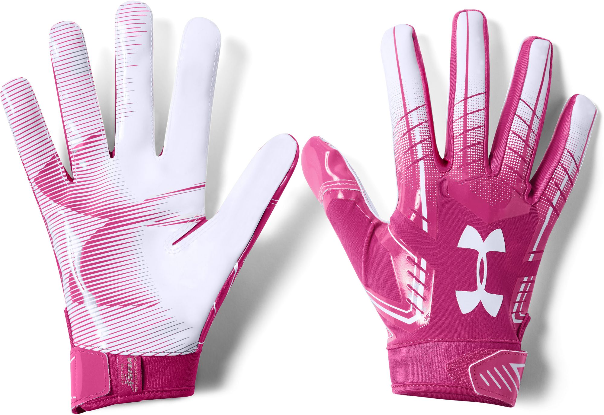 pink under armour football gloves