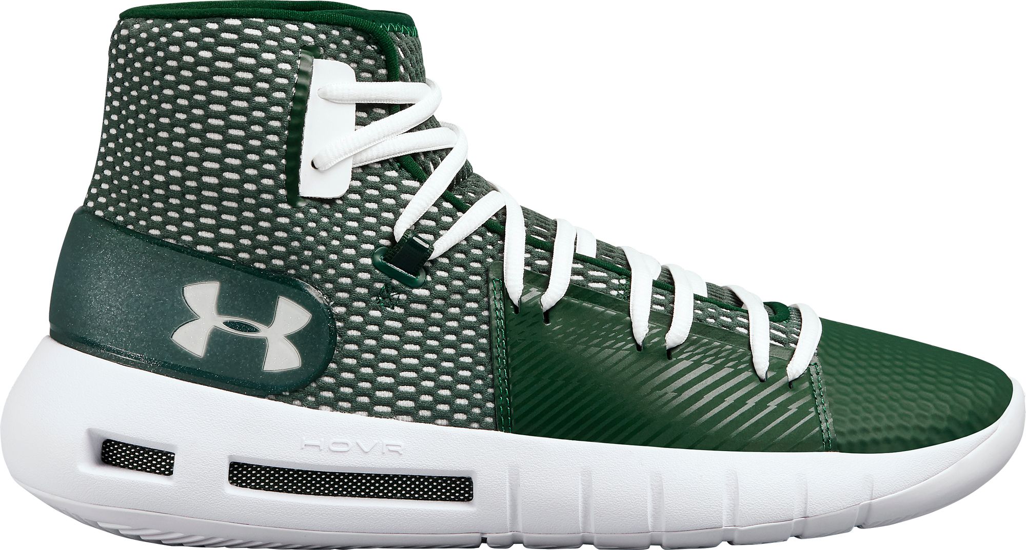 green and white under armour basketball shoes