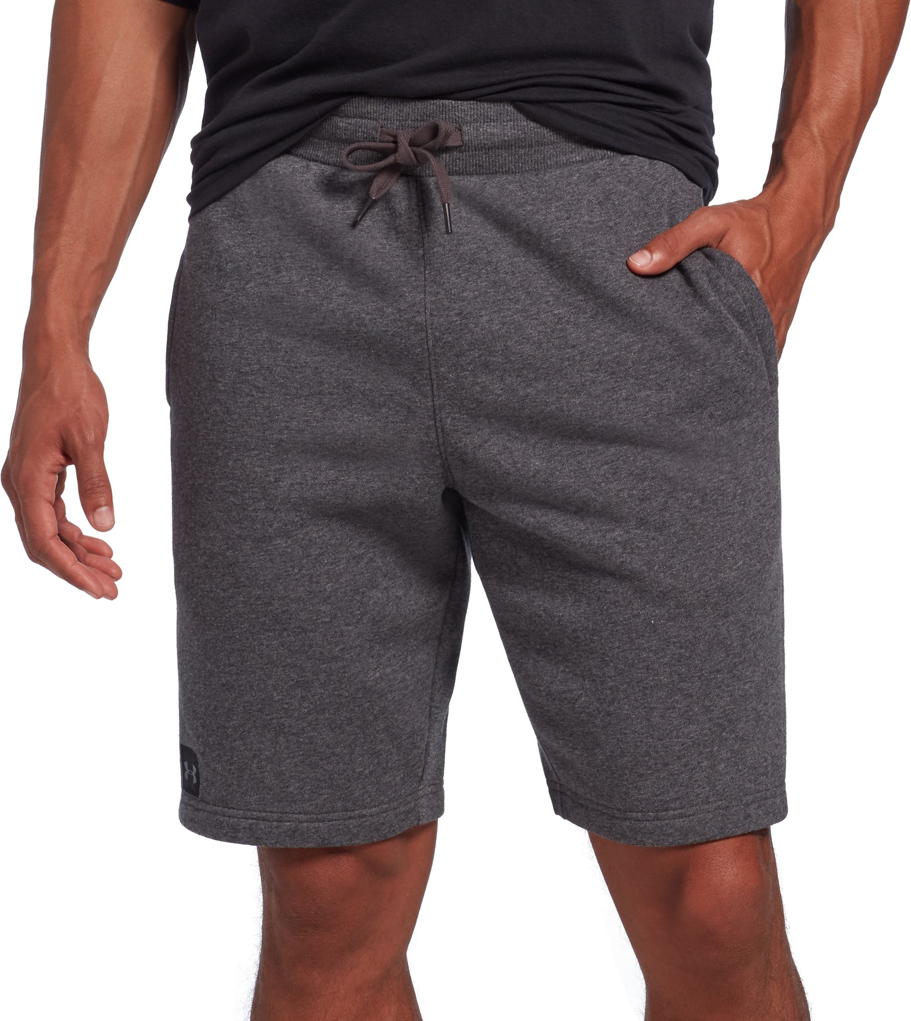 mens grey sweatpant shorts