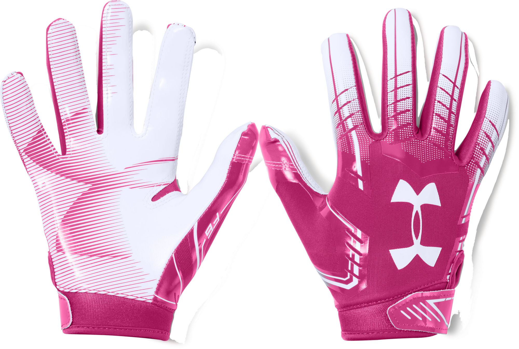 pink under armour football gloves