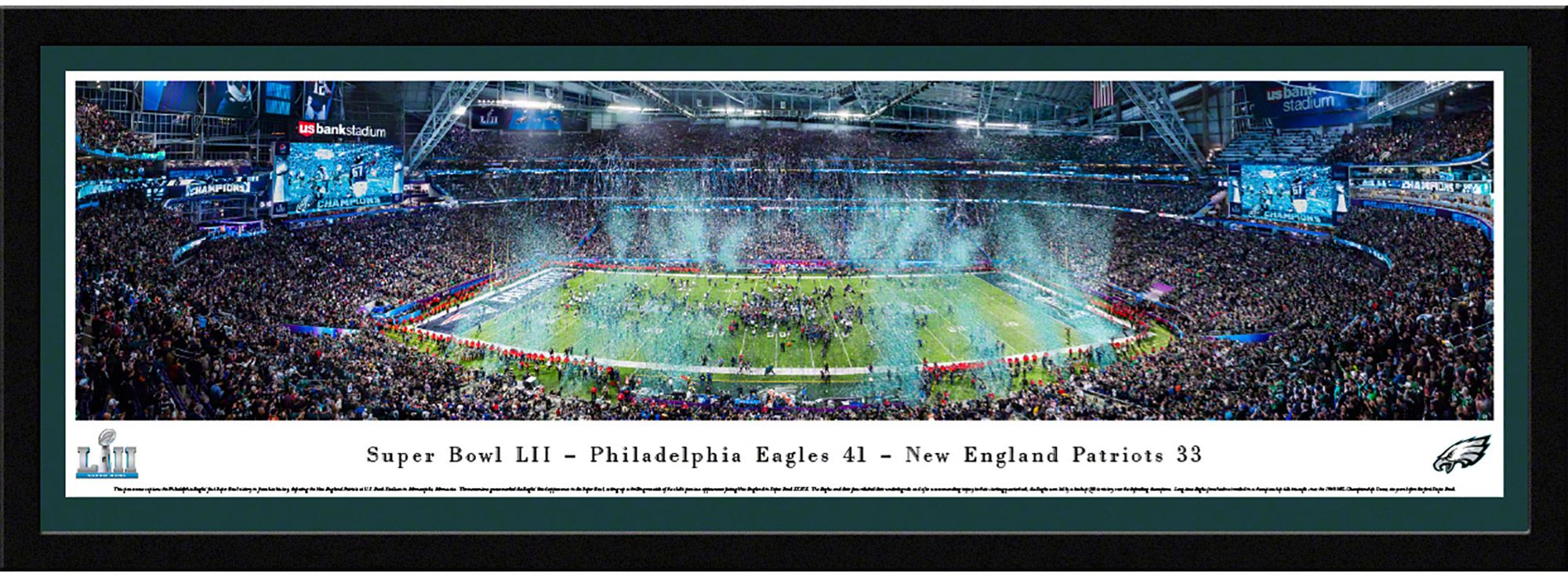 The Philly Special Eagles Super Bowl LII Collage with Engraved Play and  Ticket 28x18 Framed Panorama