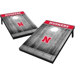 Wild Sports Nebraska Cornhuskers NCAA Grey Wood Tailgate Toss