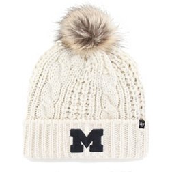'47 Women's Michigan Wolverines Meeko Cuffed Knit White Hat