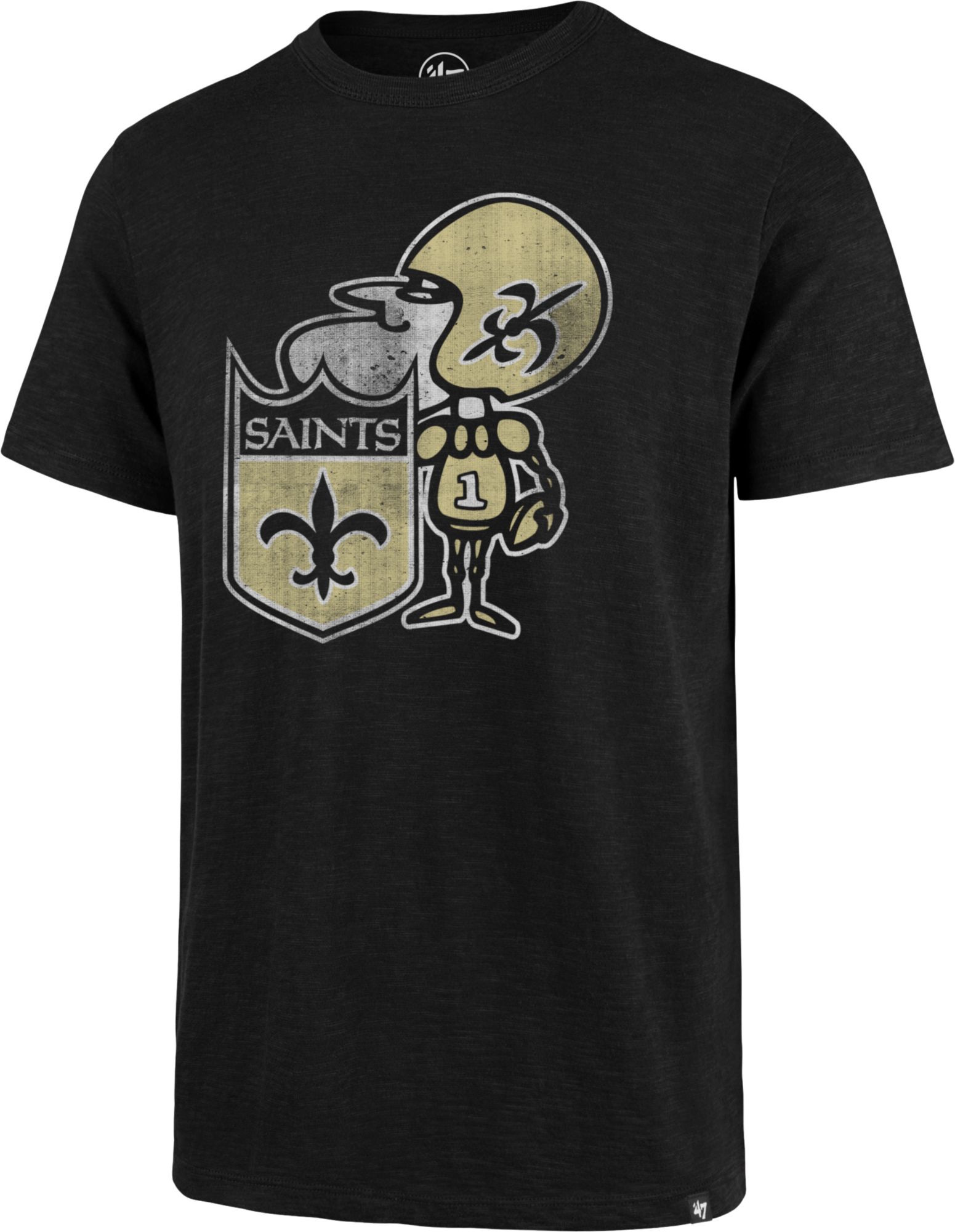 ‘47 Men's New Orleans Saints Scrum Logo Legacy Black T-Shirt
