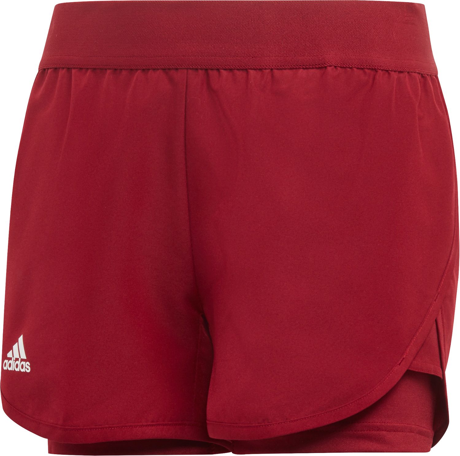 red adidas shorts womens