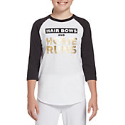 adidas Girls' Destiny ¾ Sleeve Softball Graphic T-Shirt