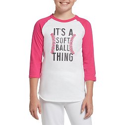 adidas Girls' Destiny ¾ Sleeve Softball Graphic T-Shirt