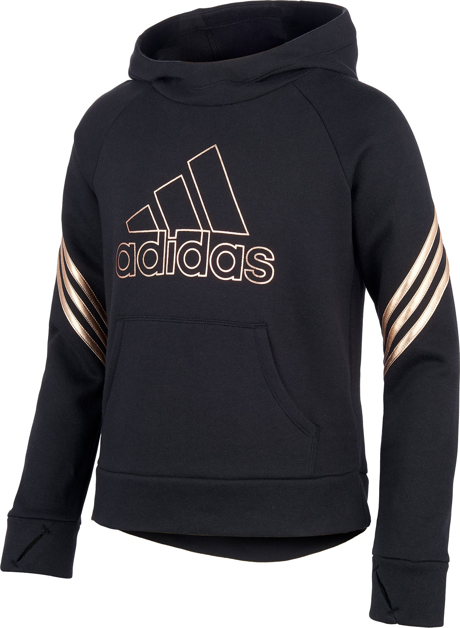 adidas hoodie with gold logo