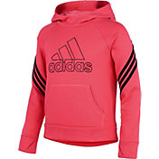 adidas girls' fleece 3-stripe hoodie adidas girls' fleece 3-stripe hoodie