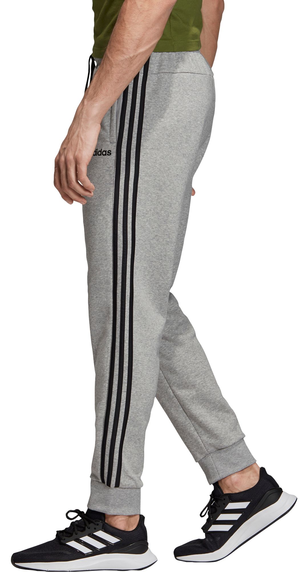 adidas Men's Essentials 3 Stripes Tapered Cuffed Pants adidas Men's Essentials 3 Stripes Tapered Cuffed Pants