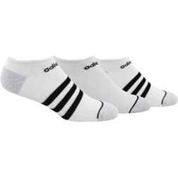 adidas Men's 3-Stripes No Show Socks - 3 Pack