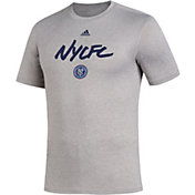 adidas Men's New York City FC Wordmark Gray T-Shirt