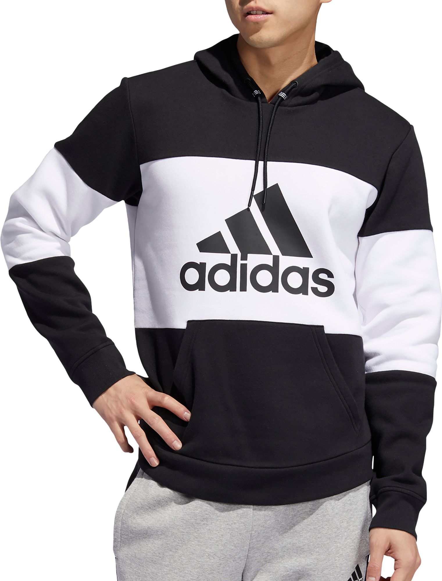 adidas Men's Post Game Fleece Badge Of Sport Graphic Hoodie