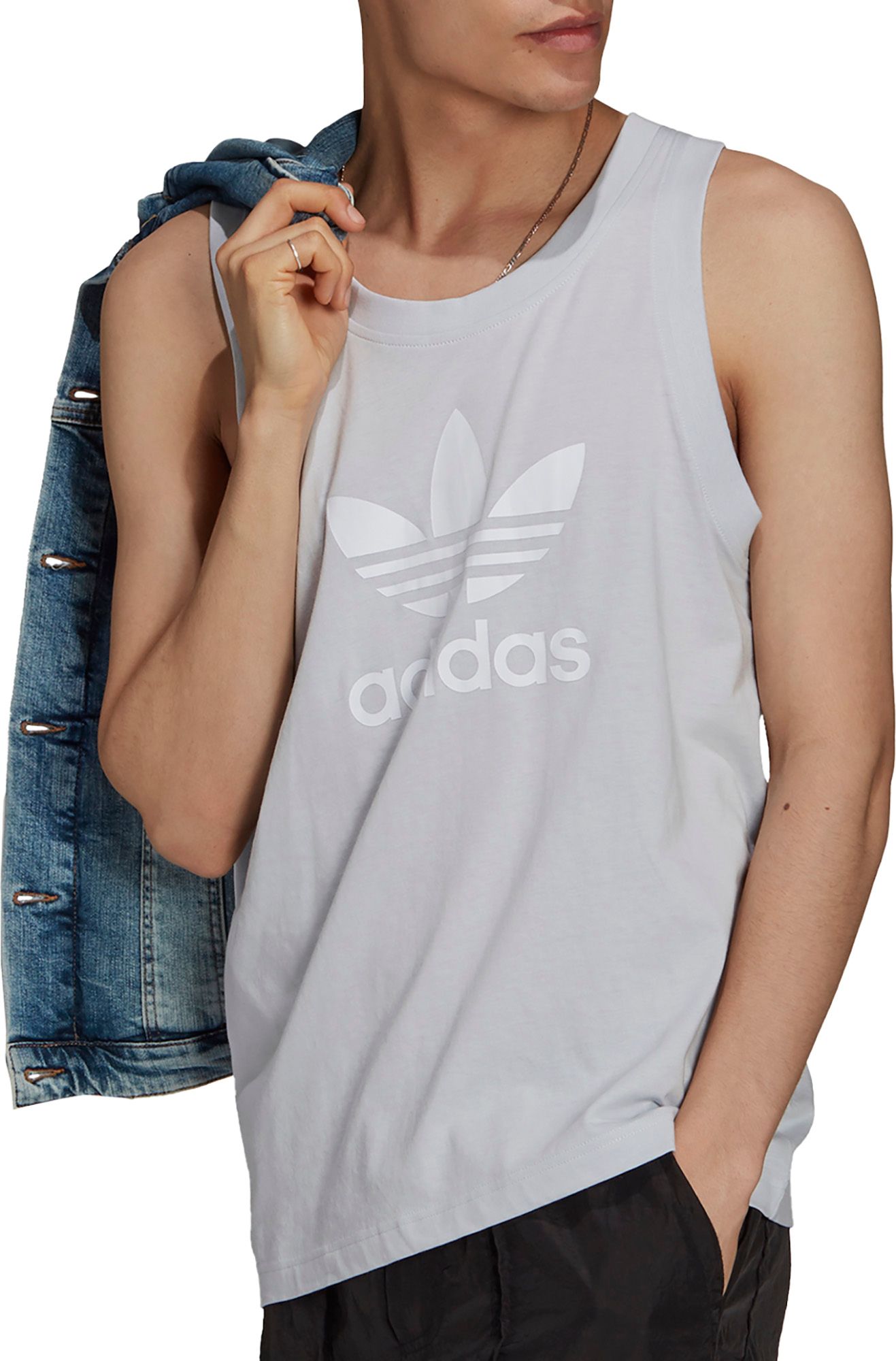 Adidas trefoil tank top mens outlet
