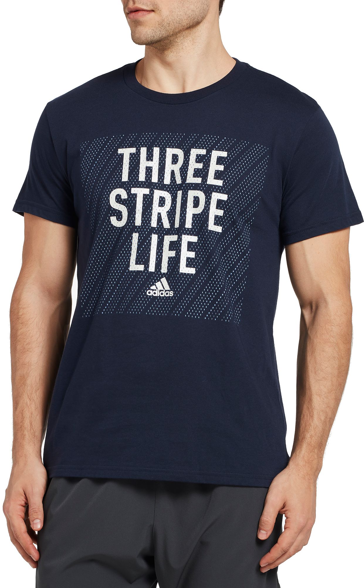 adidas Men's Three Stripe Life Graphic T-Shirt - .97