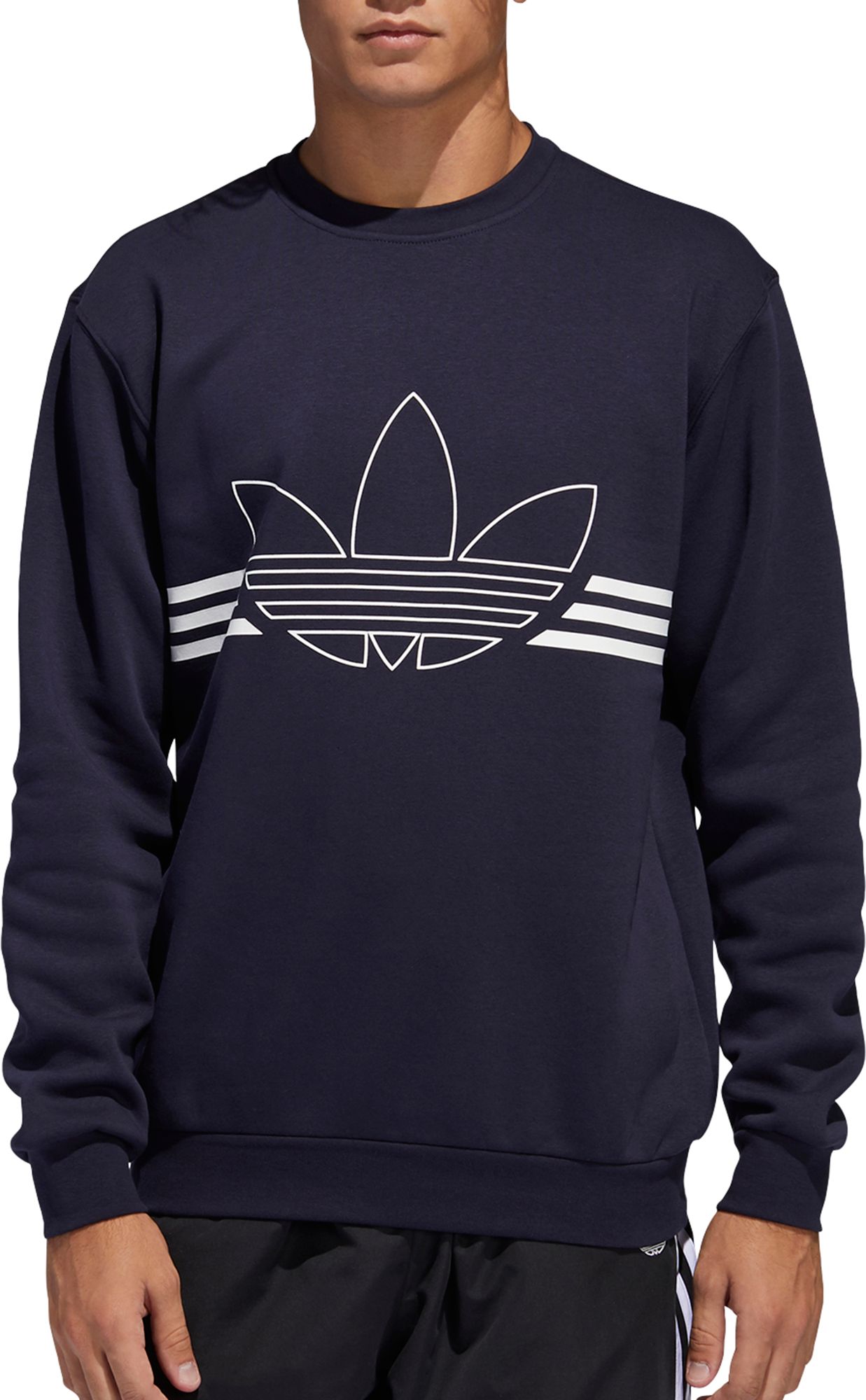 adidas outline crew neck sweatshirt