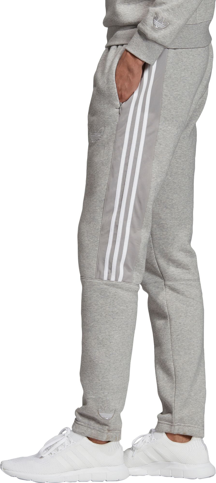 gray adidas sweatpants mens