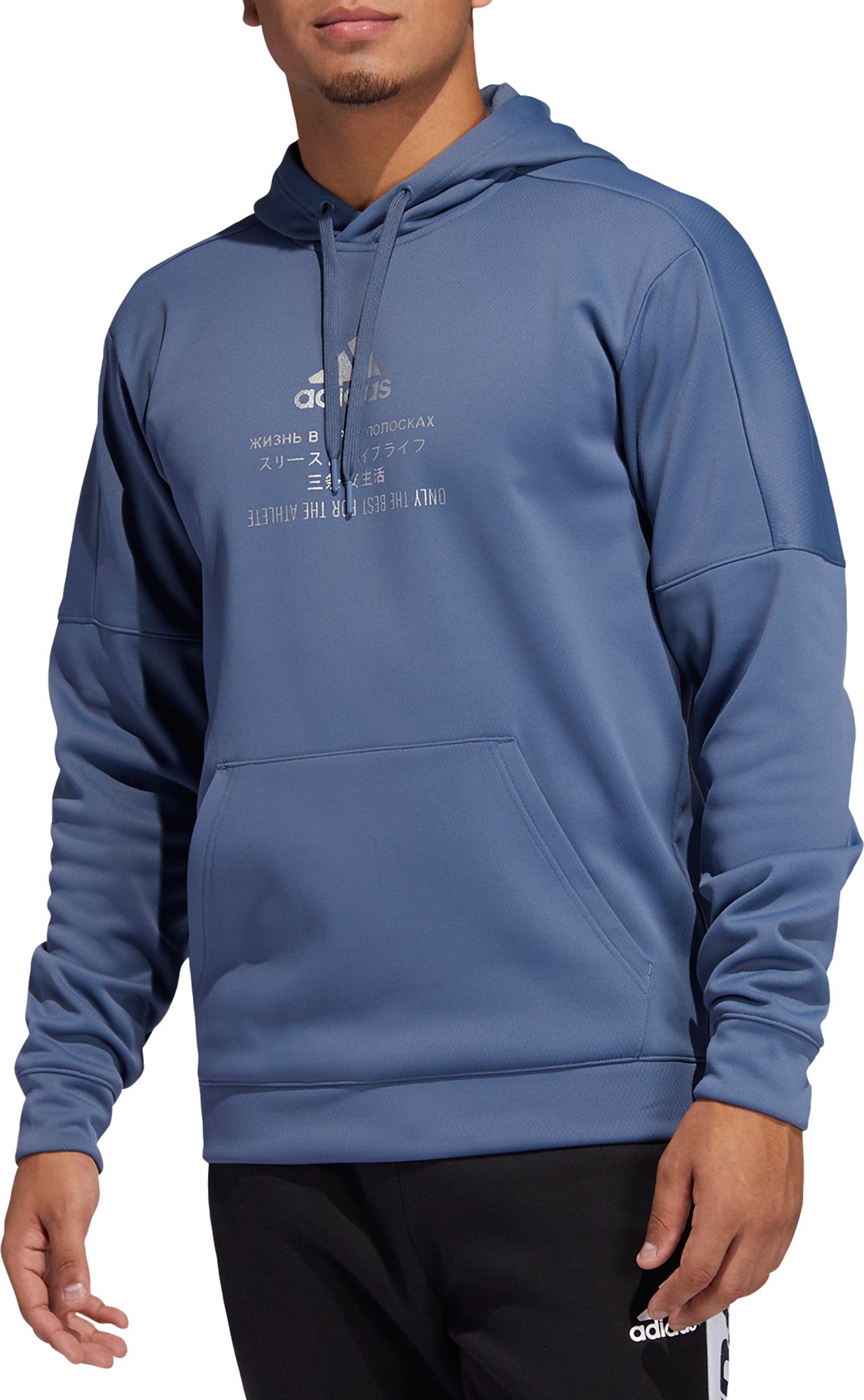 adidas men's team issue fleece pullover hoodie