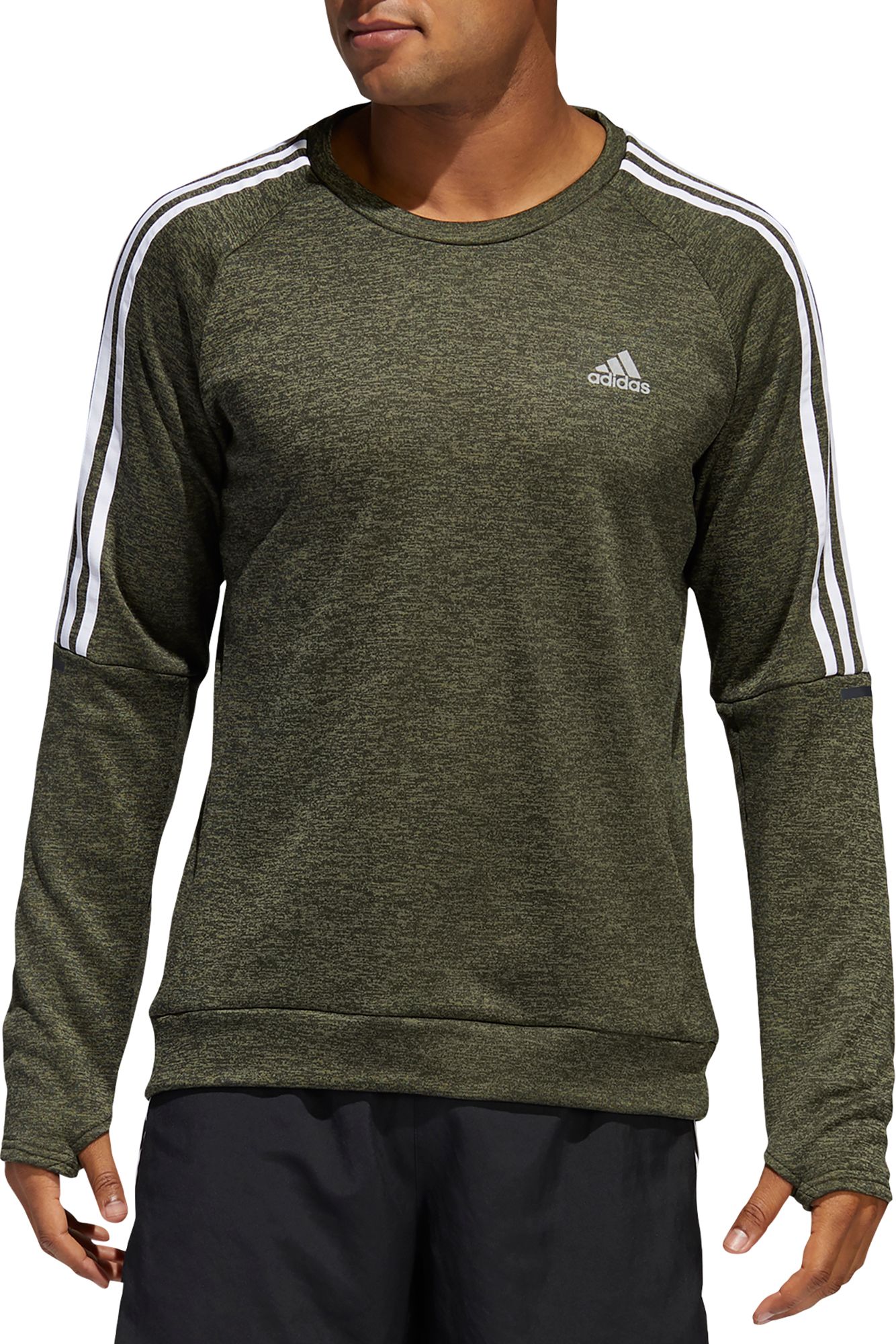 adidas hoodless sweatshirt