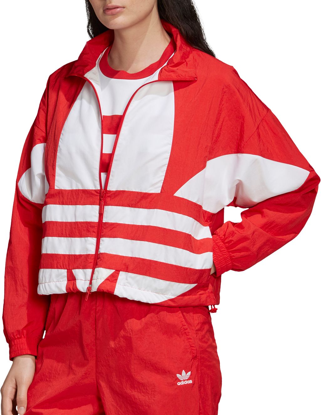 red adidas suit womens