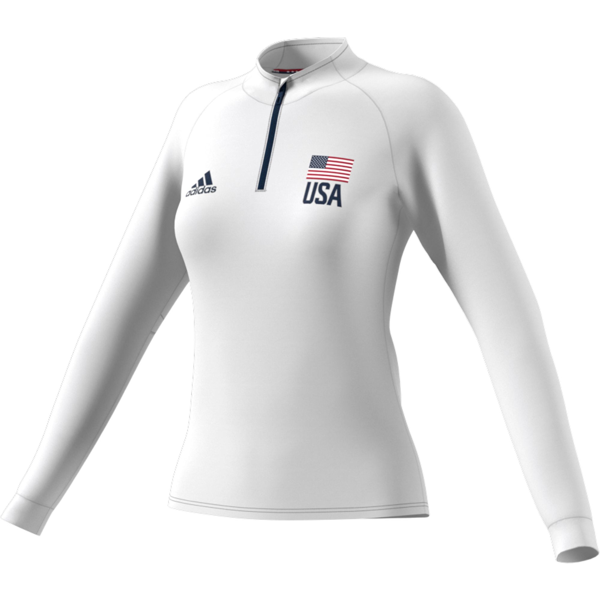 Adidas Women's USA Volleyball Aeroready 1/4 Zip Jersey