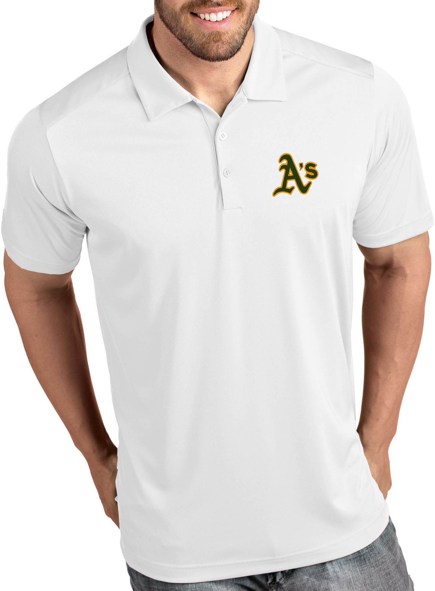 Antigua Men's Athletics Tribute White Performance  Polo
