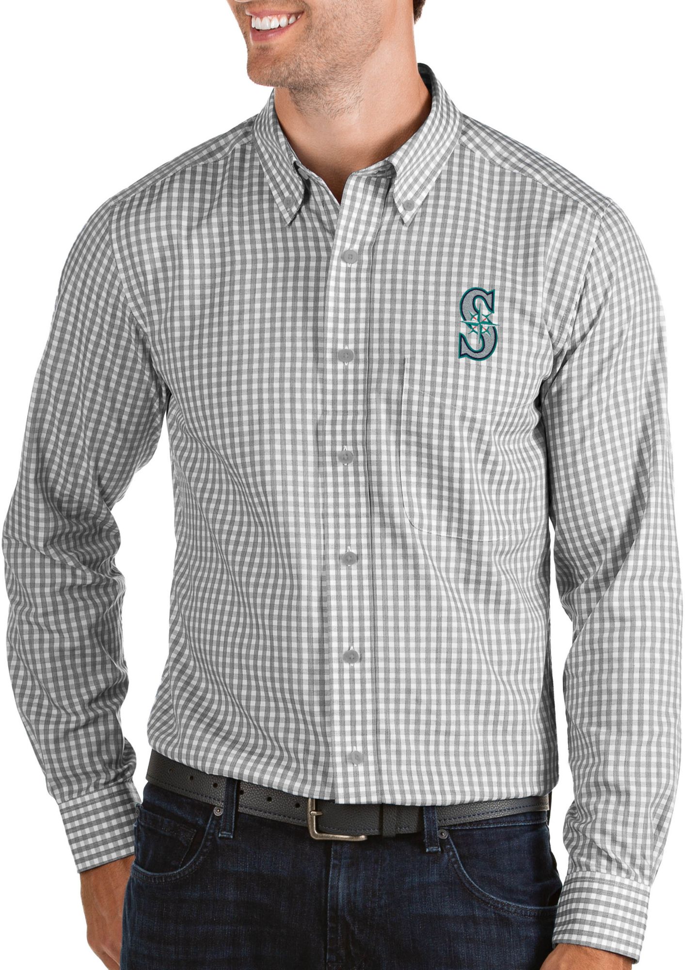 mariners button up shirt