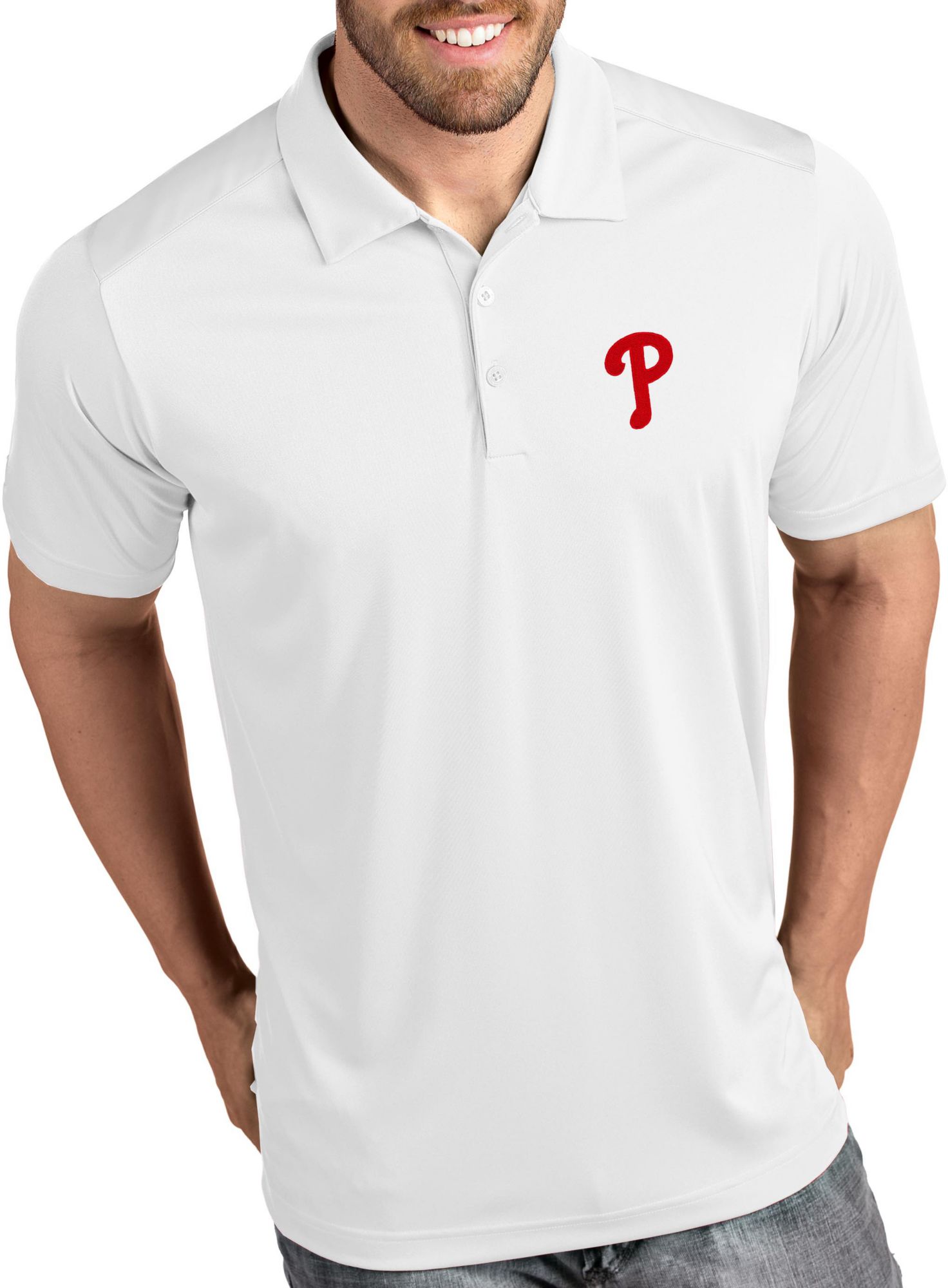 Antigua Men's Philadelphia Phillies Tribute White Performance  Polo