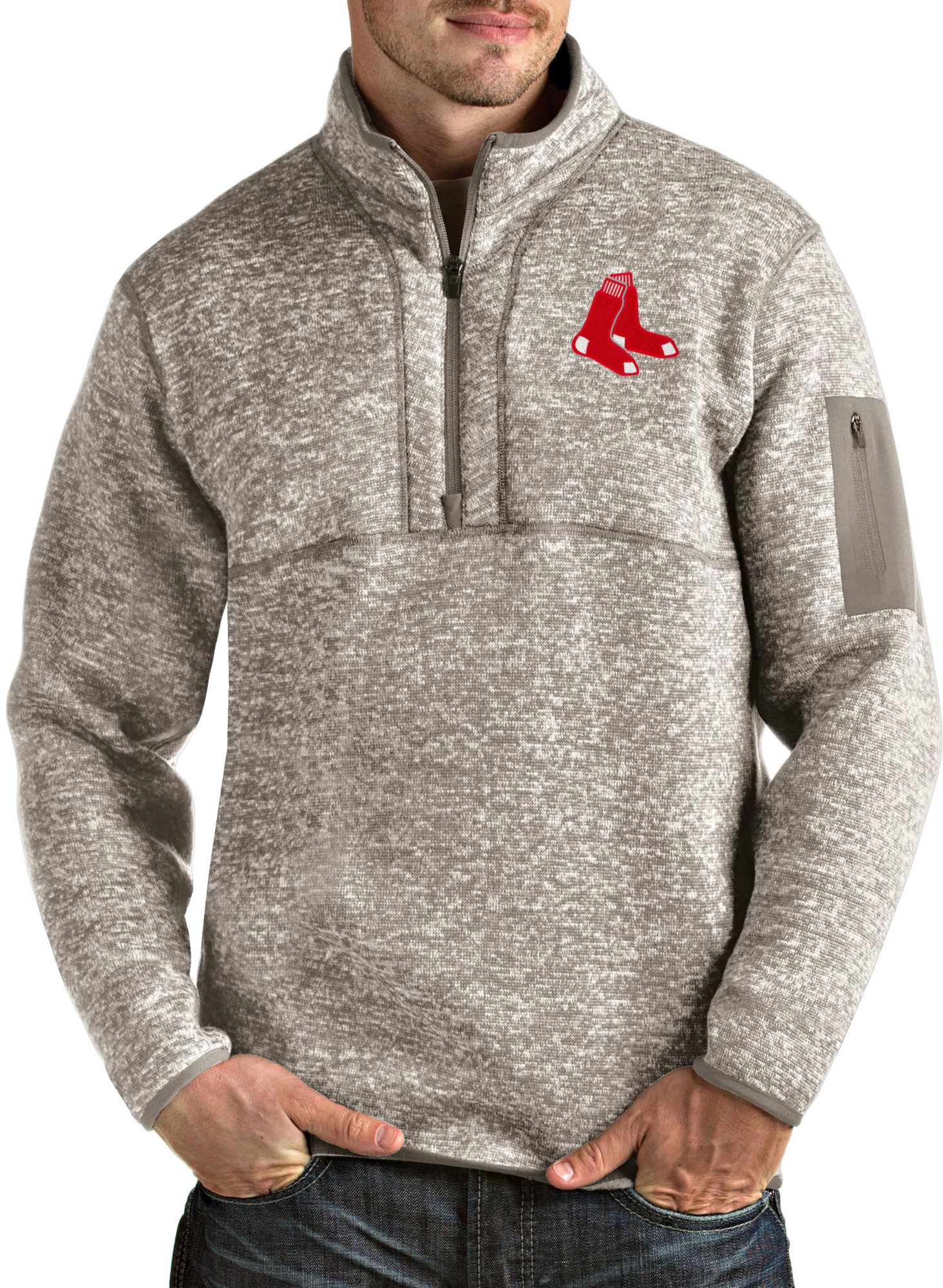 red sox half zip pullover