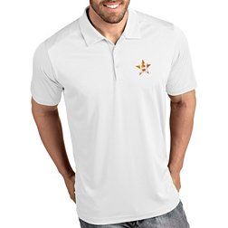 Antigua MLB Houston Astros Nova Short-Sleeve Colorblock Polo Shirt - M