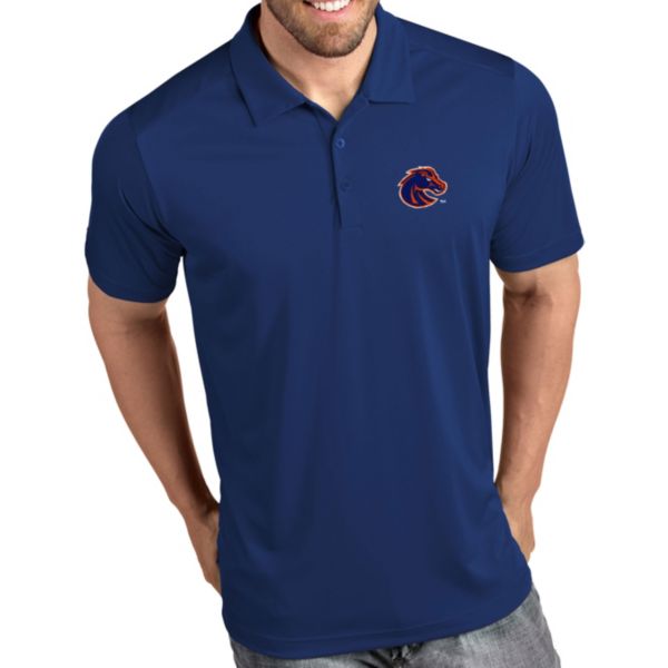 Antigua Men's Boise State Broncos Blue Tribute Performance Polo